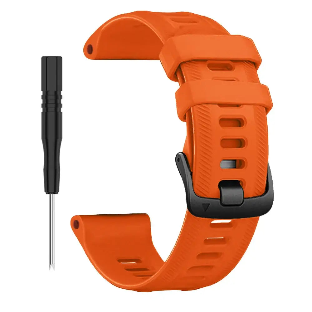 Sports Silicone Strap for the Garmin Forerunner Series - 22mm (10 different colours available) - Orange / Forerunner