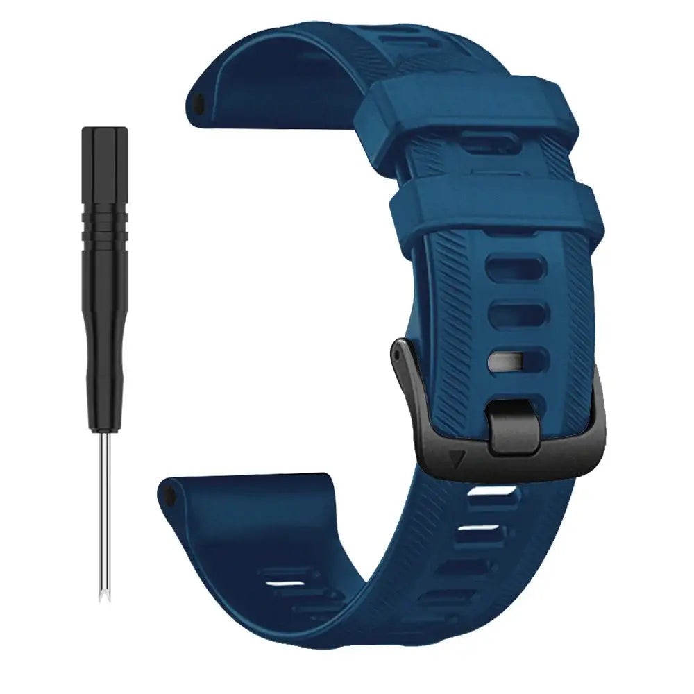 Sports Silicone Strap for the Garmin Forerunner Series - 22mm (10 different colours available) - Midnight Blue
