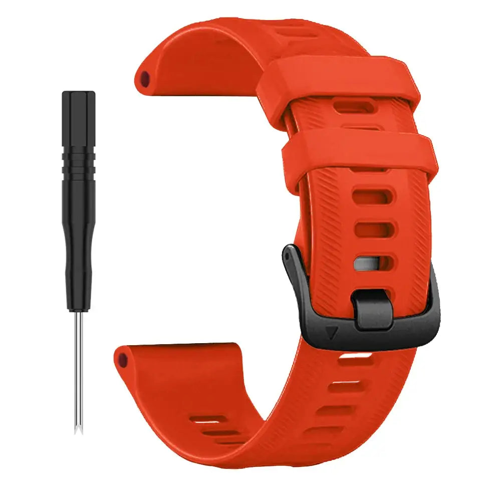 Sports Silicone Strap for the Garmin Forerunner Series - 22mm (10 different colours available) - Red / Forerunner 970