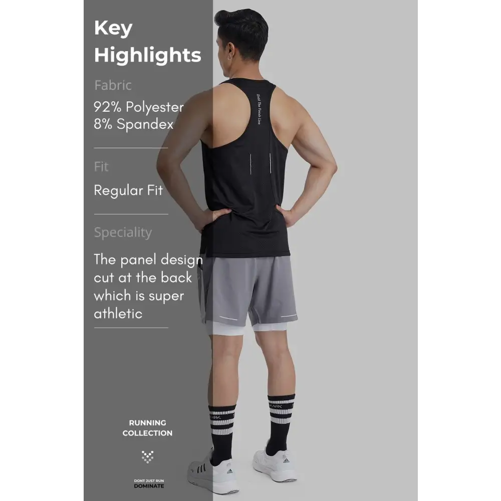 Sprint Running Tank Black - Vest