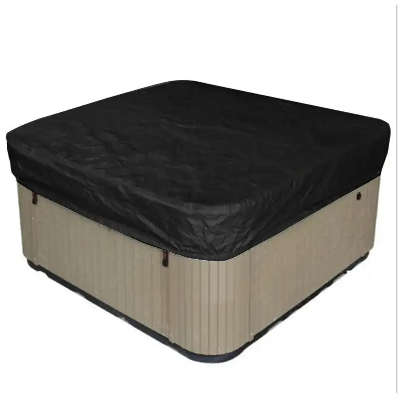Square Hot Tub Cover – Waterproof Anti-UV Protector for Outdoor Spa (4 colours available) - Black / 228x228x30cm - SS