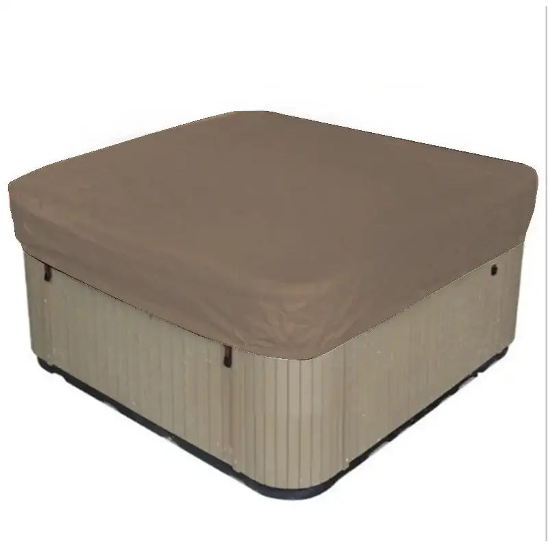 Square Hot Tub Cover – Waterproof Anti-UV Protector for Outdoor Spa (4 colours available) - Coffee / 220x220x90cm - SS
