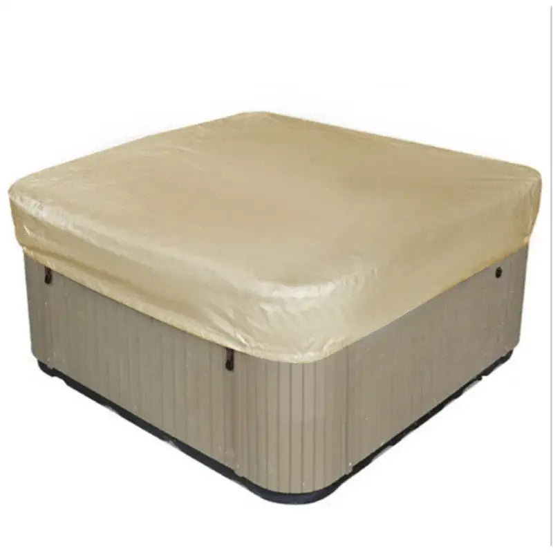 Square Hot Tub Cover – Waterproof Anti-UV Protector for Outdoor Spa (4 colours available) - Beige / 220x220x90cm - SS