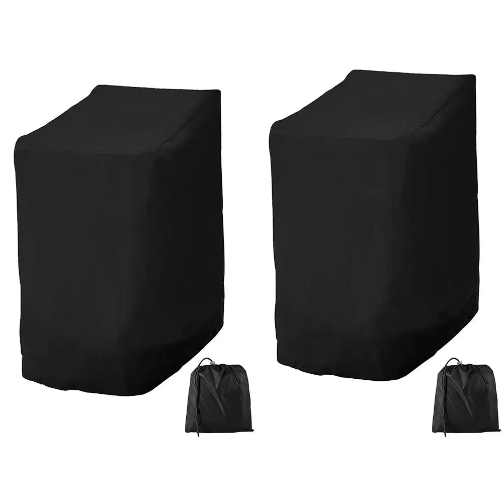 Stackable Patio Chair Cover - Black - 2Pcs - SS