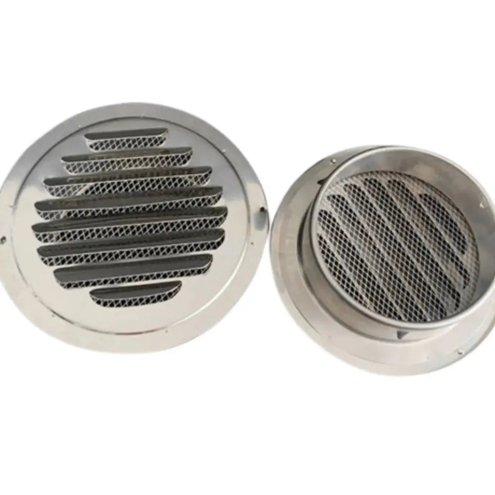 Stainless Steel 100mm RV Exterior Air Vent Grille - SS