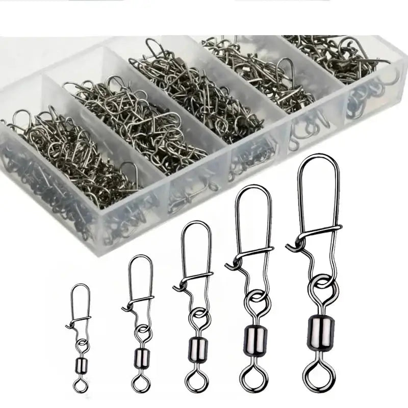Stainless Steel Fishing Swivel Snaps – 50/100/200pcs - SS