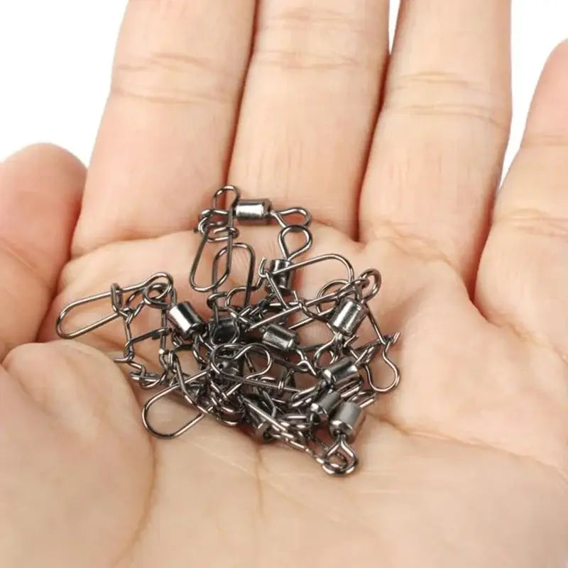 Stainless Steel Fishing Swivel Snaps – 50/100/200pcs - SS