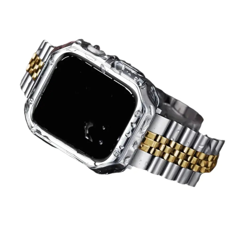 Stainless Steel Strap for the Apple Watch Ultra/Series 3–10 (38–49mm) (2 sizes & 18 colours available) - Silvery Golden