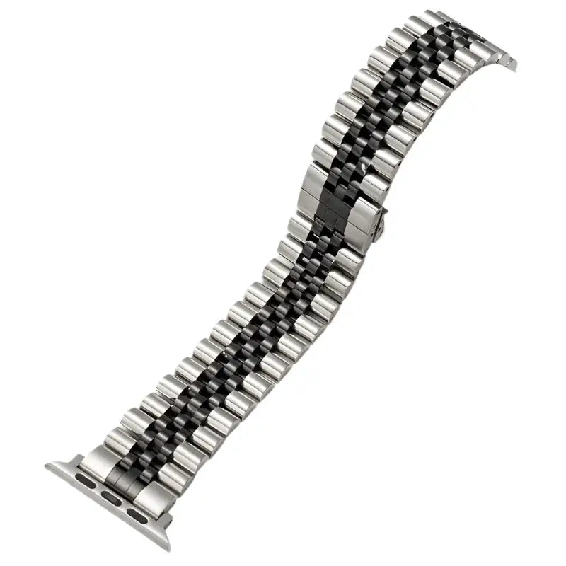 Stainless Steel Strap for the Apple Watch Ultra/Series 3–10 (38–49mm) (2 sizes & 18 colours available) - Silvery Black