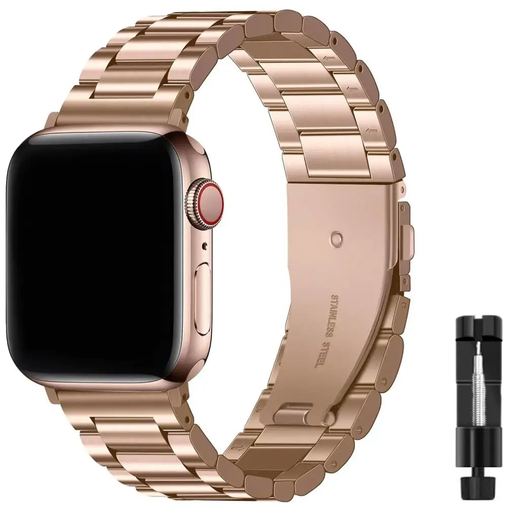 Stainless Steel Strap for the Apple Watch Ultra/Series 3–10 (38–49mm) (2 sizes & 18 colours available) - Rose Golden 2