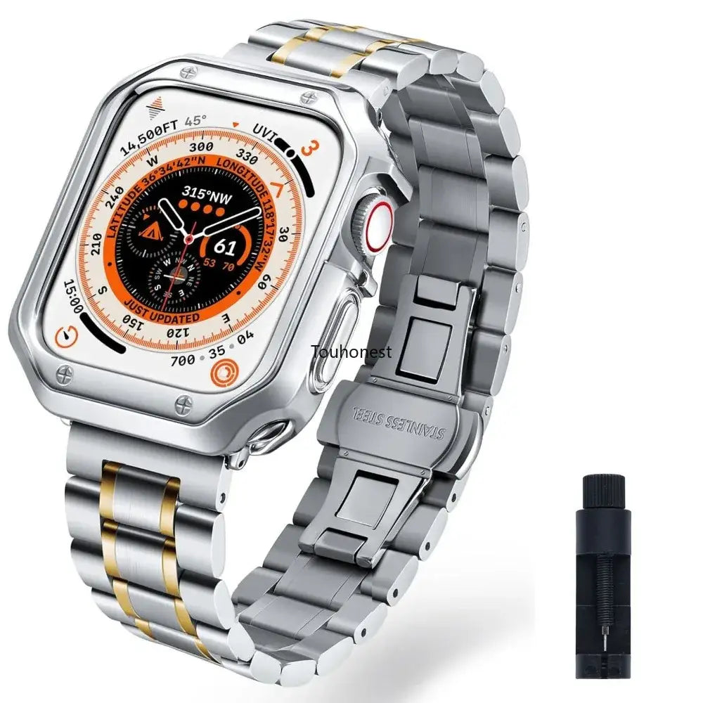 Stainless Steel Strap for the Apple Watch Ultra/Series 3–10 (38–49mm) (2 sizes & 18 colours available) - TWS
