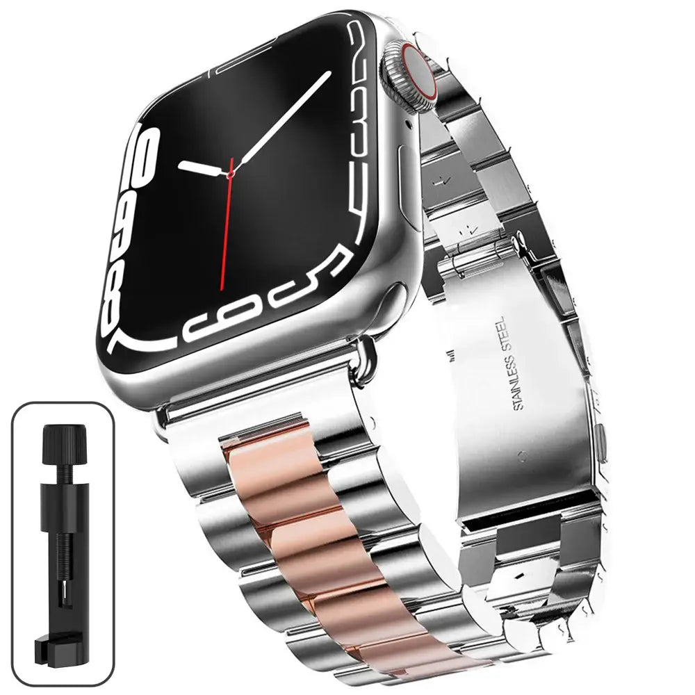 Stainless Steel Strap for the Apple Watch Ultra/Series 4–10 (38–49mm) (available in 15 colours) - Sliver Rose Gold / 38