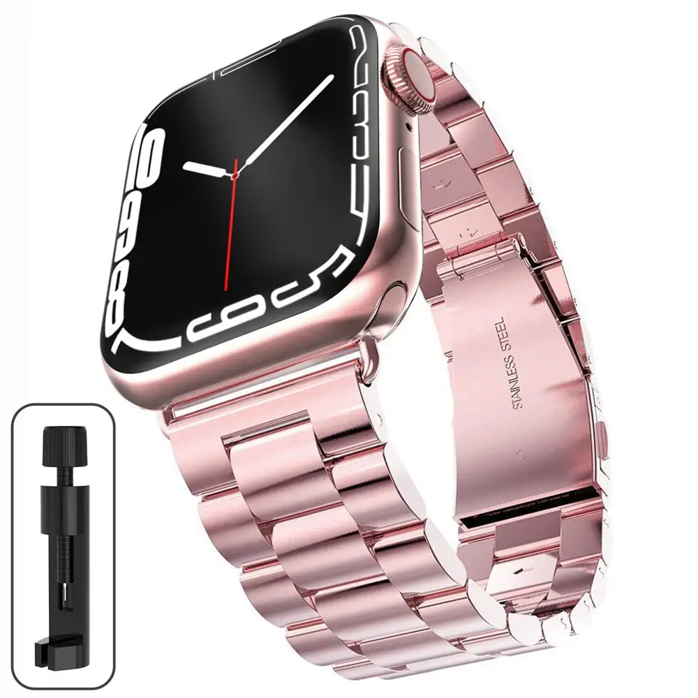 Stainless Steel Strap for the Apple Watch Ultra/Series 4–10 (38–49mm) (available in 15 colours) - Pink / 38 40 41mm