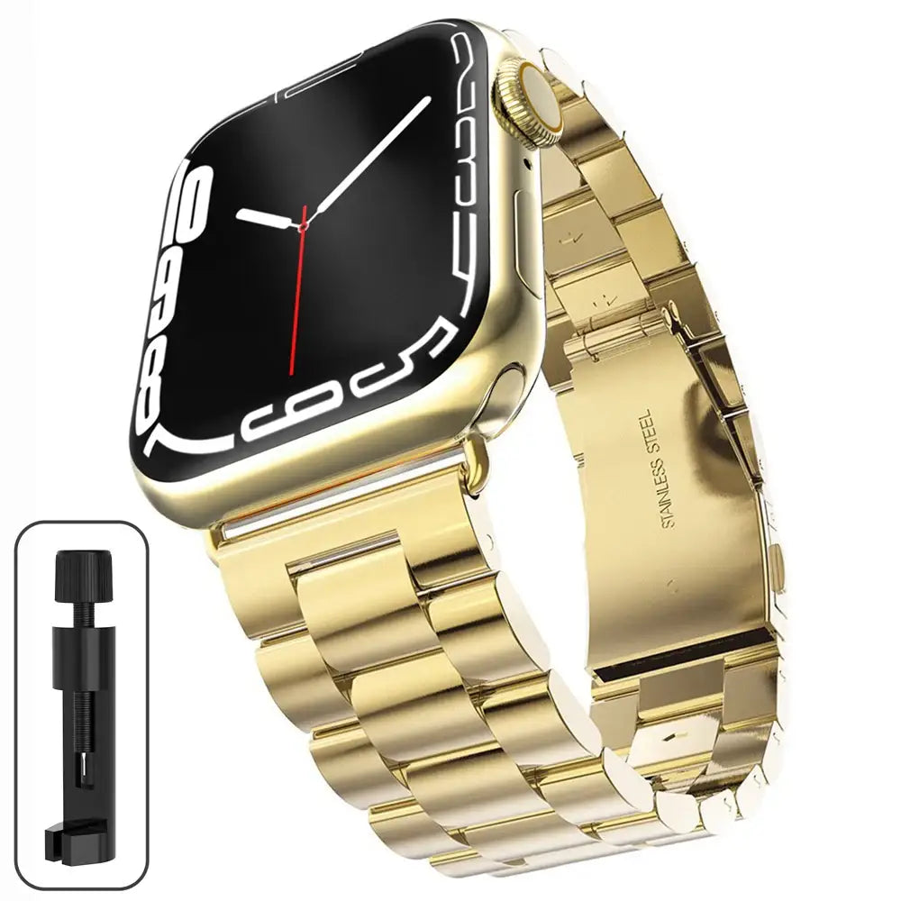 Stainless Steel Strap for the Apple Watch Ultra/Series 4–10 (38–49mm) (available in 15 colours) - Gold / 38 40 41mm