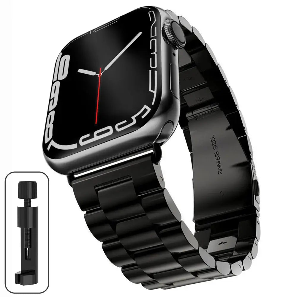 Stainless Steel Strap for the Apple Watch Ultra/Series 4–10 (38–49mm) (available in 15 colours) - Black / 38 40 41mm