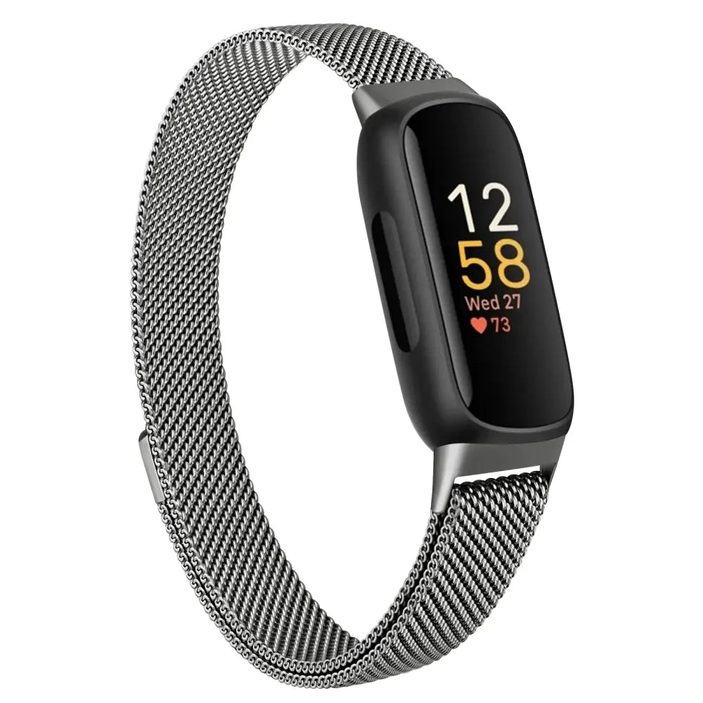 Stainless-Steel Strap for the Fitbit Inspire 3 (10 colours available) - Gun Color / Fitbit Inspire 3 - TWS