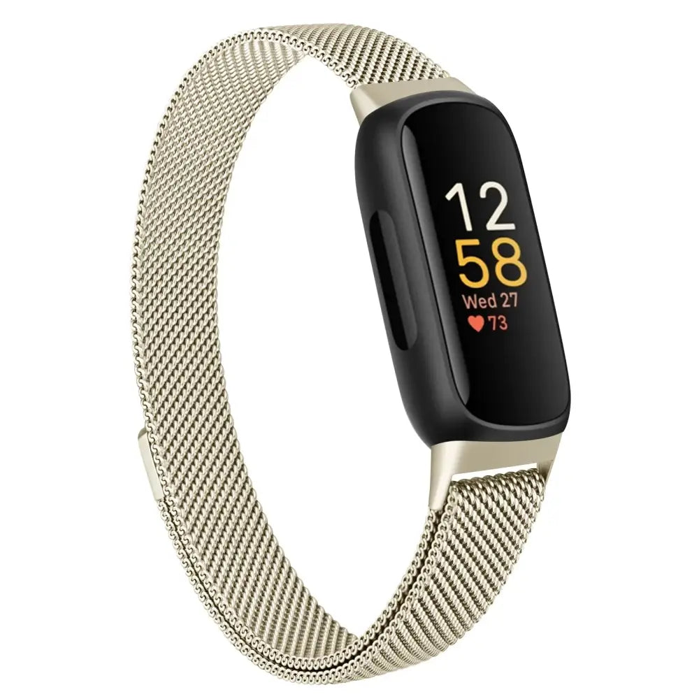 Stainless-Steel Strap for the Fitbit Inspire 3 (10 colours available) - Retro Gold / Fitbit Inspire 3 - TWS