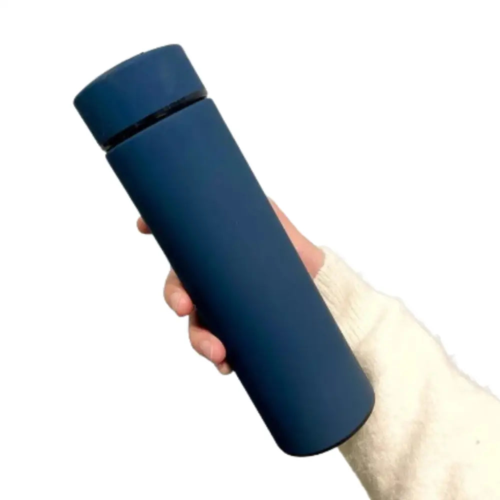 Stainless Steel Thermos Bottle (500ML) - Rubber Paint Blue / 500ml carton - SS