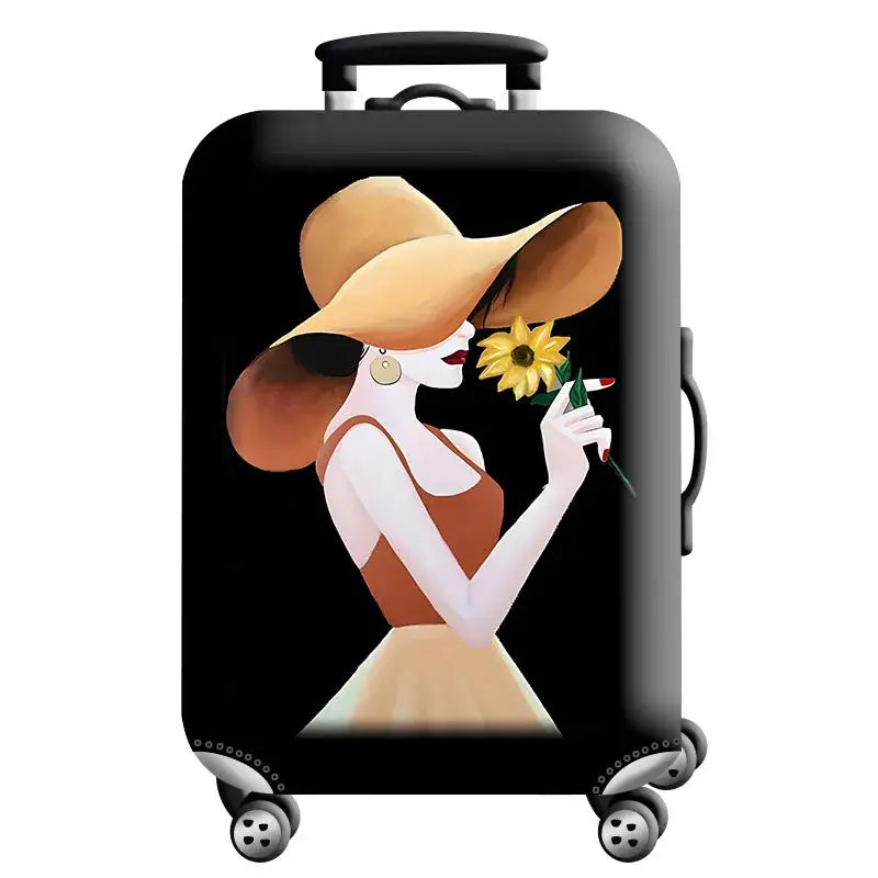 Stretch Fabric Luggage Cover for Suitcases (18–32″) (various designs available) - H562 / L / Luggage Cover - SS