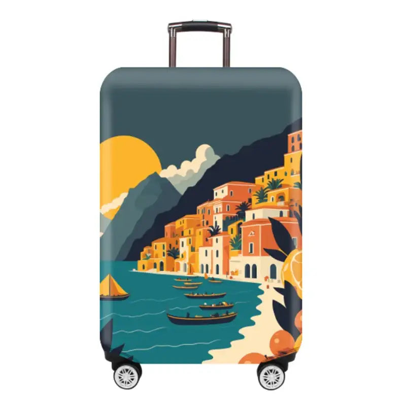 Stretch Fabric Luggage Cover for Suitcases (18–32″) (various designs available) - romantic city / L / Luggage Cover - SS