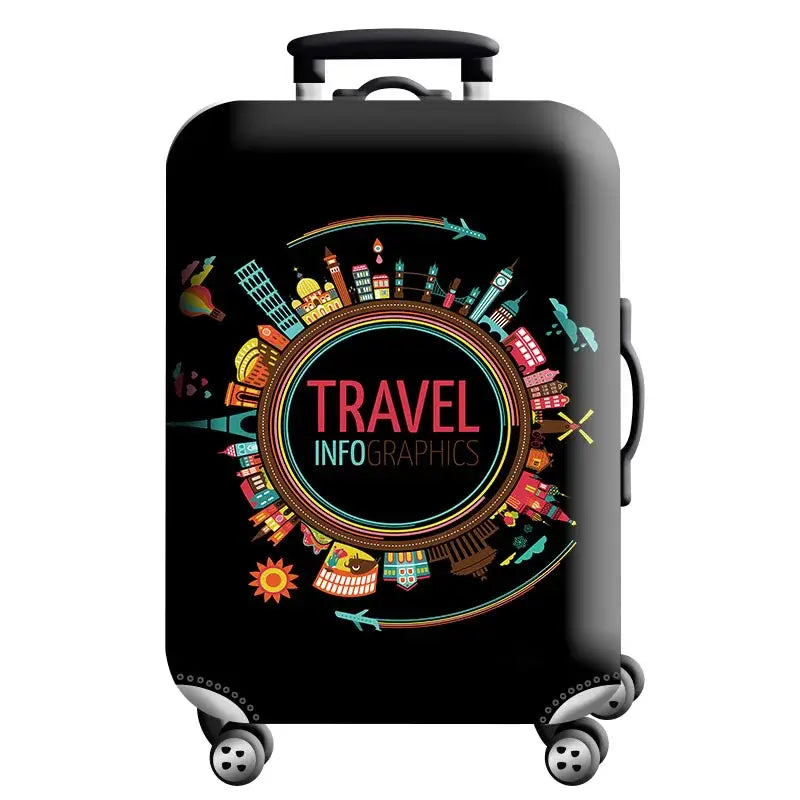 Stretch Fabric Luggage Cover for Suitcases (18–32″) (various designs available) - H601 / L / Luggage Cover - SS