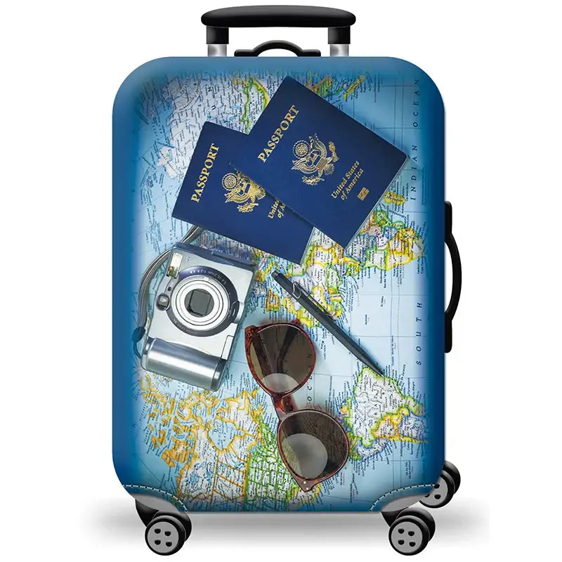 Stretch Fabric Luggage Cover for Suitcases (18–32″) (various designs available) - H518 / L / Luggage Cover - SS