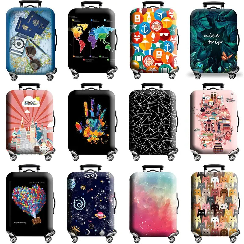 Stretch Fabric Luggage Cover for Suitcases (18–32″) (various designs available) - SS