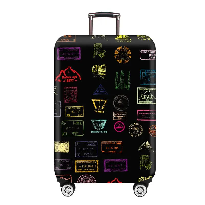 Stretch Fabric Luggage Cover for Suitcases (18–32″) (various designs available) - travel point / L / Luggage Cover - SS