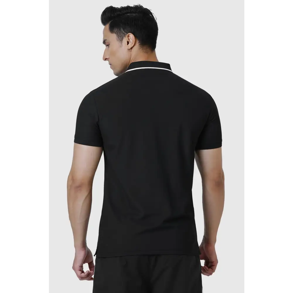 Stride Polo T-shirt Black - Tshirts
