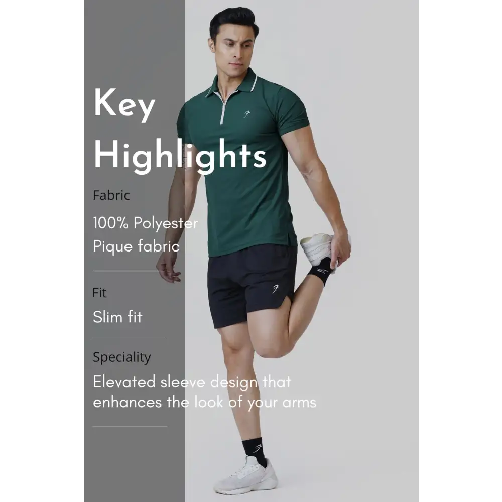 Stride Polo T-shirt Green - Tshirts