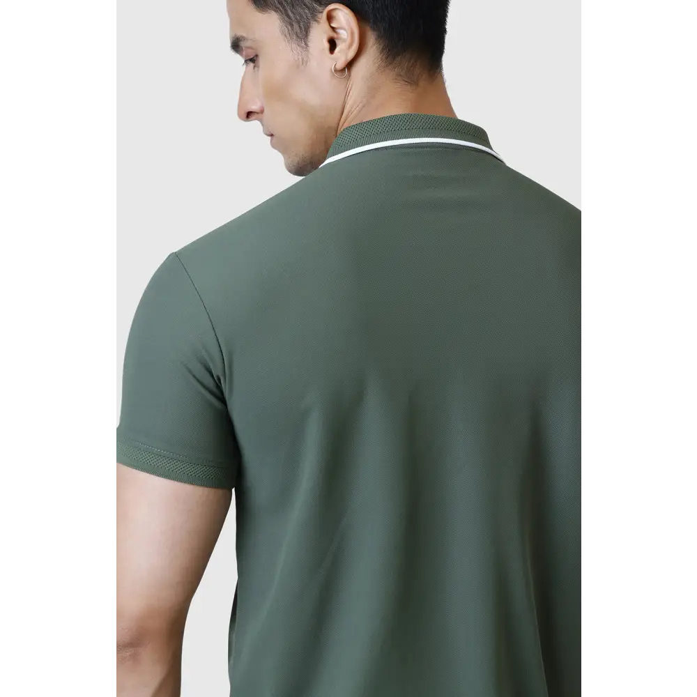Stride Polo T-shirt Olive - Tshirts
