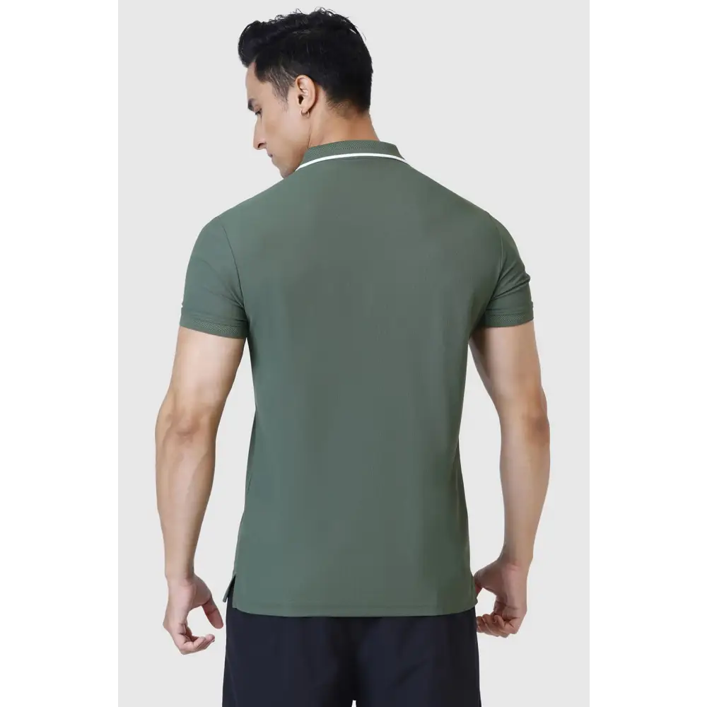Stride Polo T-shirt Olive - Tshirts