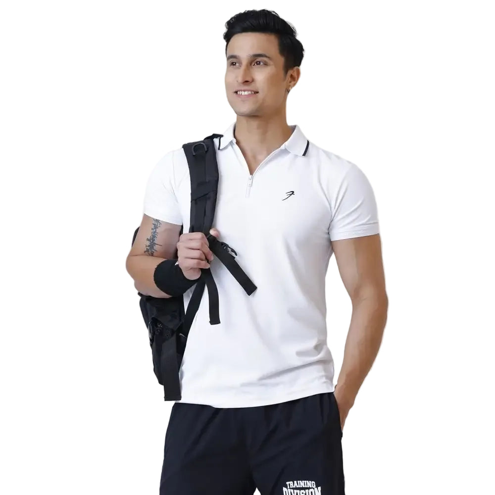 Stride Polo T-shirt White - Tshirts