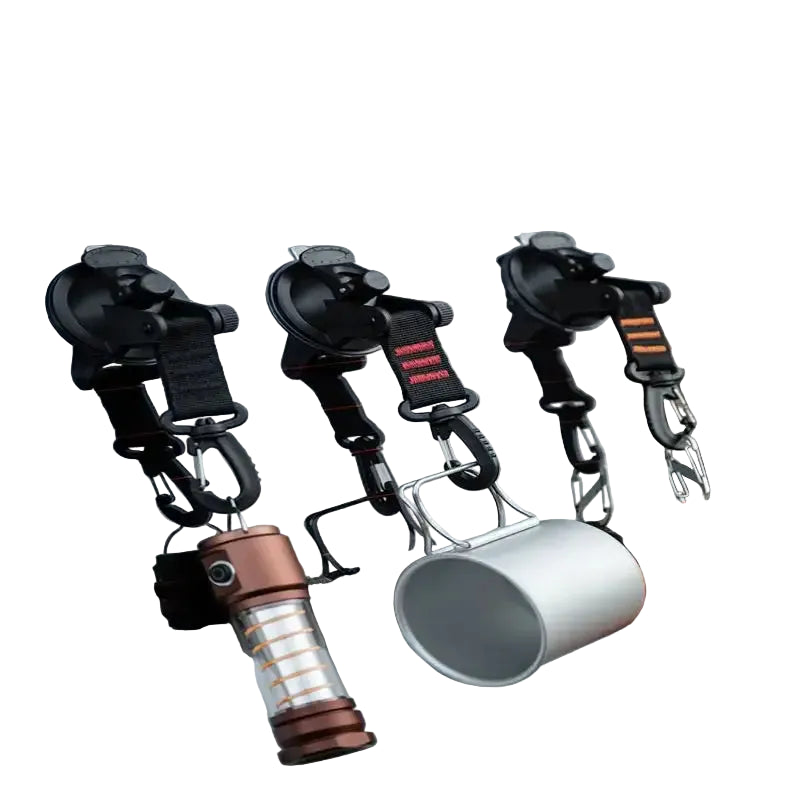 Strong Car Suction Cup Anchor Heavy Duty Tent Securing Hook Outdoor Camping Canopy Awning Tarp Tie Down Carabiner
