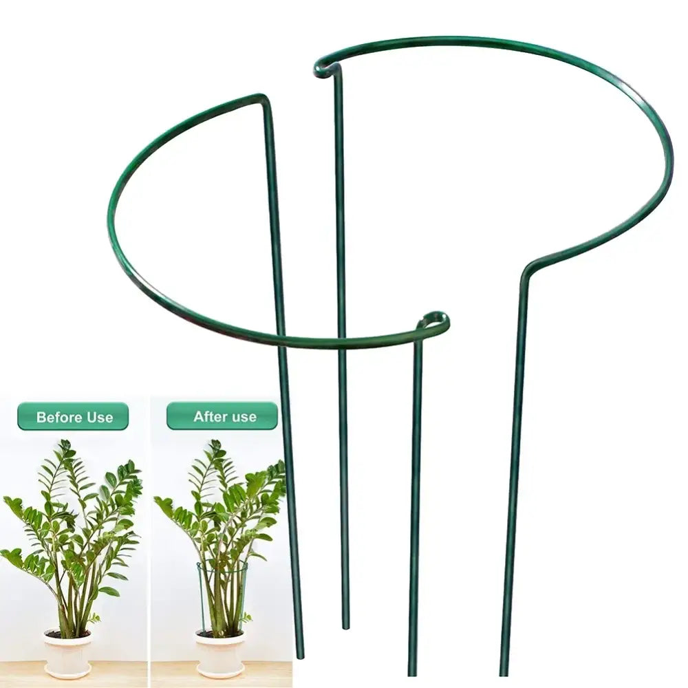 Sturdy Metal Outdoor Plant Support Stakes (2pcs) - SS