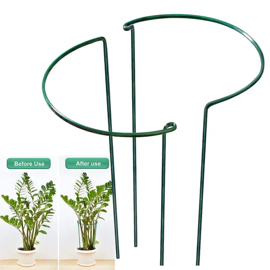Sturdy Metal Outdoor Plant Support Stakes (2pcs) - SS