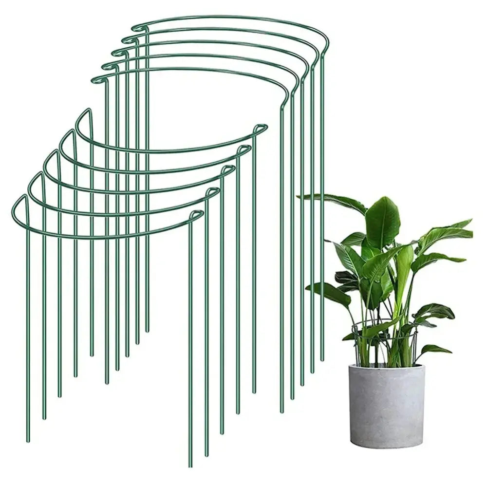Sturdy Metal Outdoor Plant Support Stakes (2pcs) - SS
