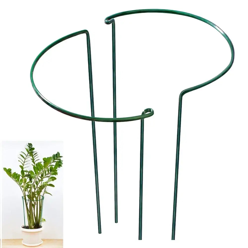 Sturdy Metal Outdoor Plant Support Stakes (2pcs) - SS