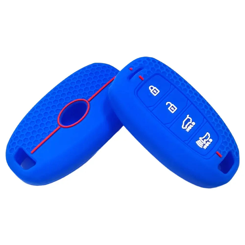 Suitable for Hyundai Kustu 270 Elantra Sonata remote control 4-button honeycomb pattern car silicone key cover
