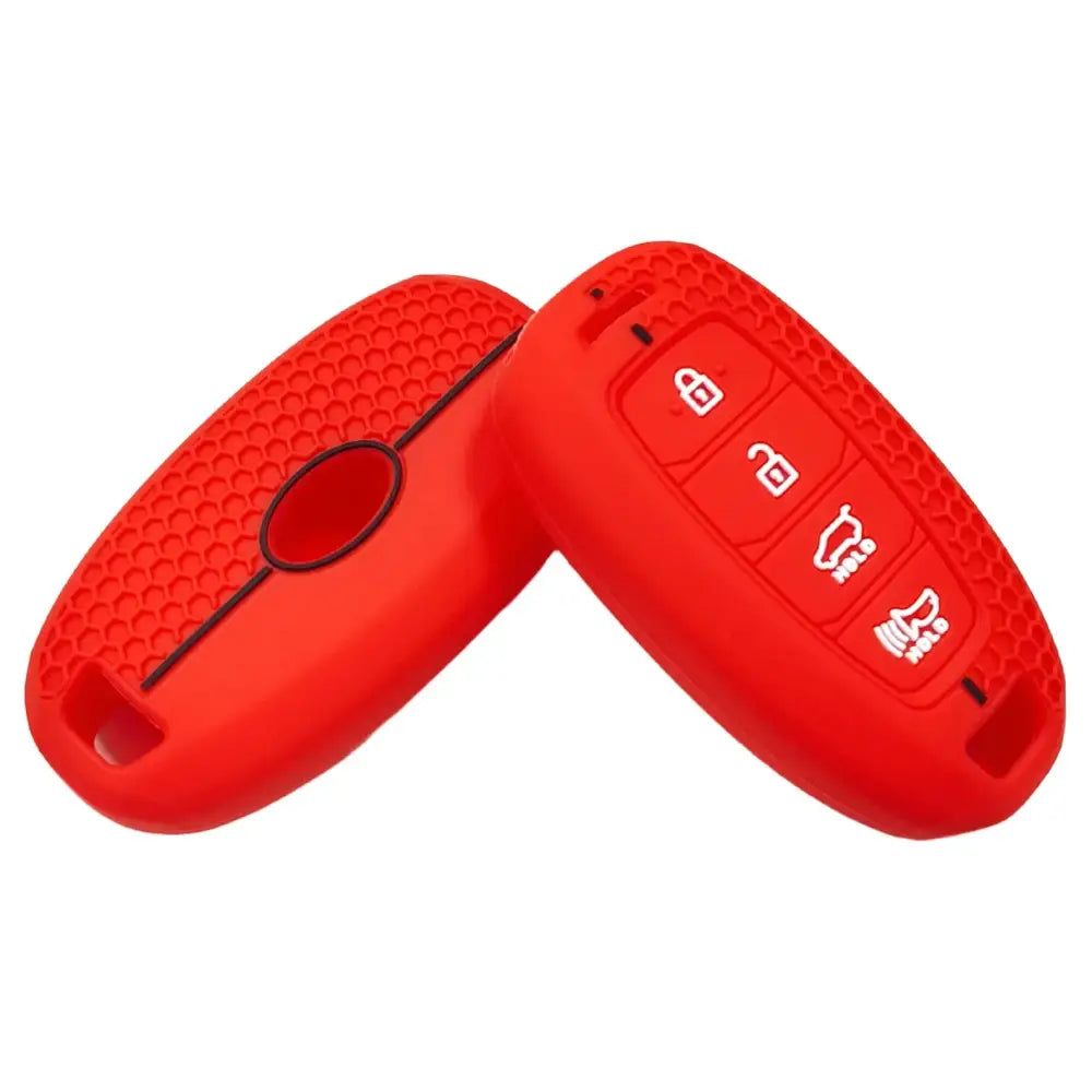 Suitable for Hyundai Kustu 270 Elantra Sonata remote control 4-button honeycomb pattern car silicone key cover