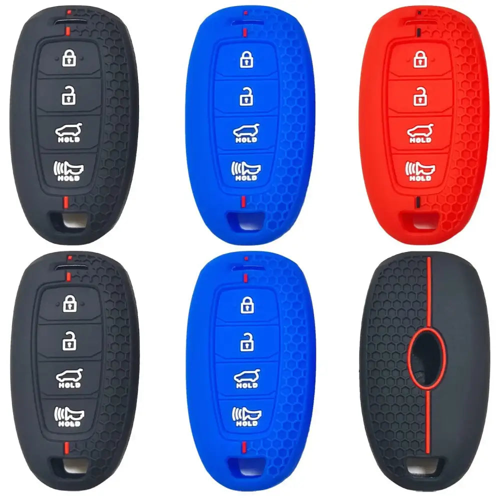 Suitable for Hyundai Kustu 270 Elantra Sonata remote control 4-button honeycomb pattern car silicone key cover