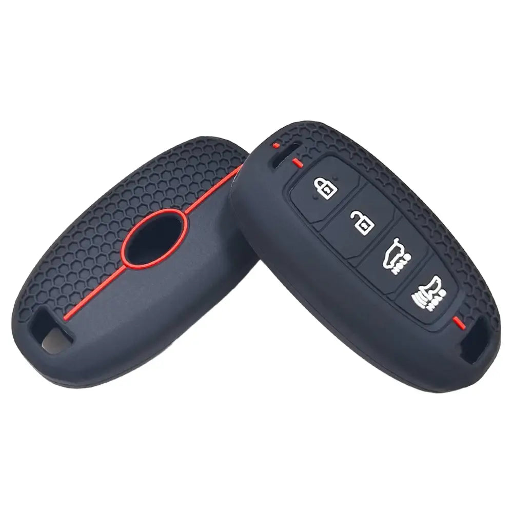 Suitable for Hyundai Kustu 270 Elantra Sonata remote control 4-button honeycomb pattern car silicone key cover
