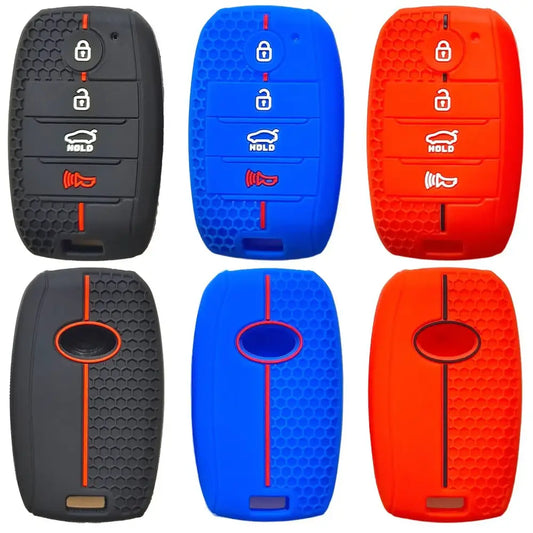 Suitable for Kia Freddy K3 smart car K2 Huanchi KX7 Kaishen K4 remote control 4-button honeycomb pattern silicone car