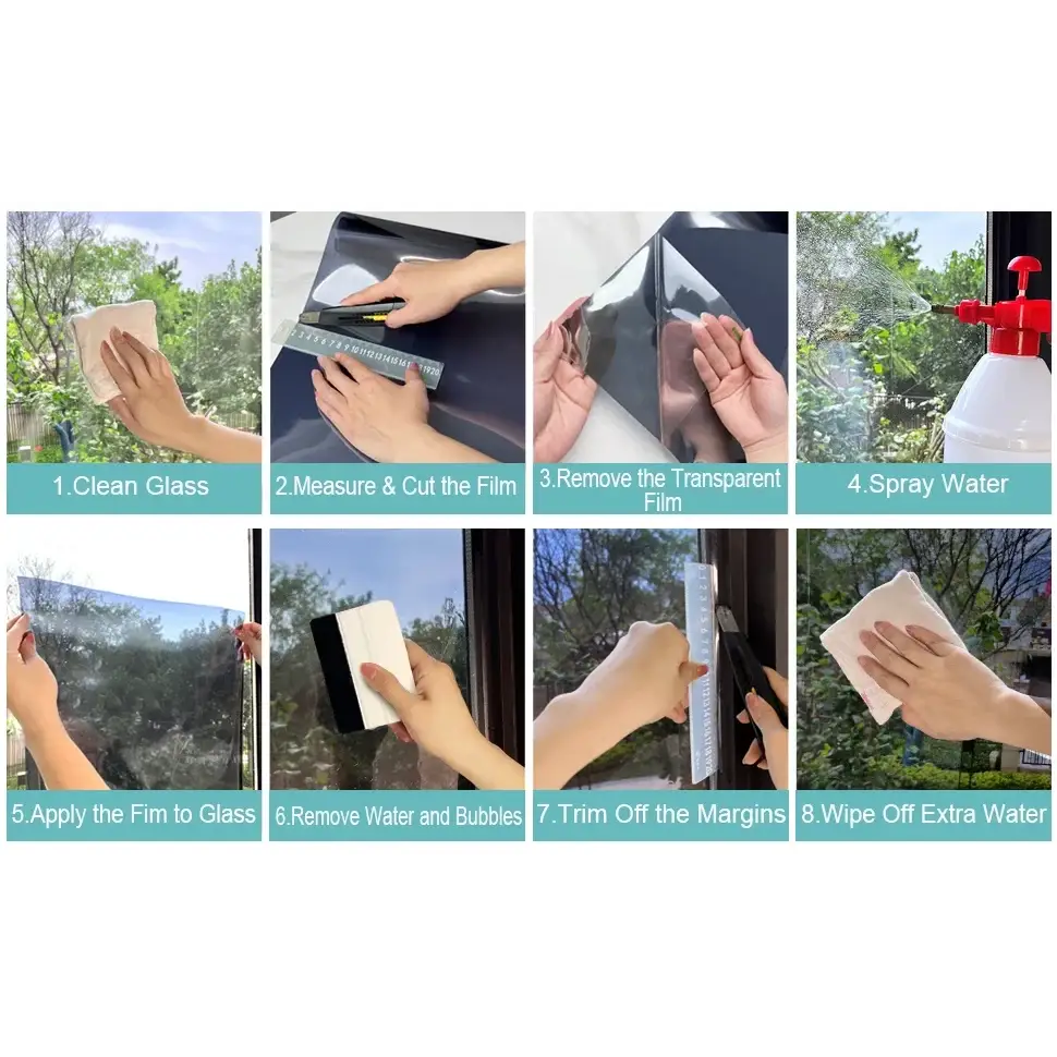 Sun Blocking Anti Look Window Film Explosion-proof Self-adhesive Window Tint For Home Solar Protection Anti UV Glass