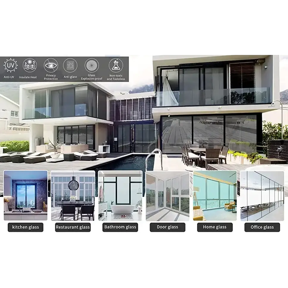 Sun Blocking Anti Look Window Film Explosion-proof Self-adhesive Window Tint For Home Solar Protection Anti UV Glass