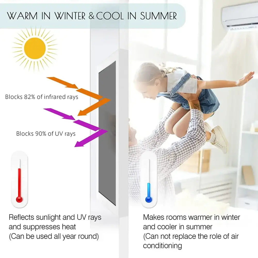 Sun Blocking Anti Look Window Film Explosion-proof Self-adhesive Window Tint For Home Solar Protection Anti UV Glass