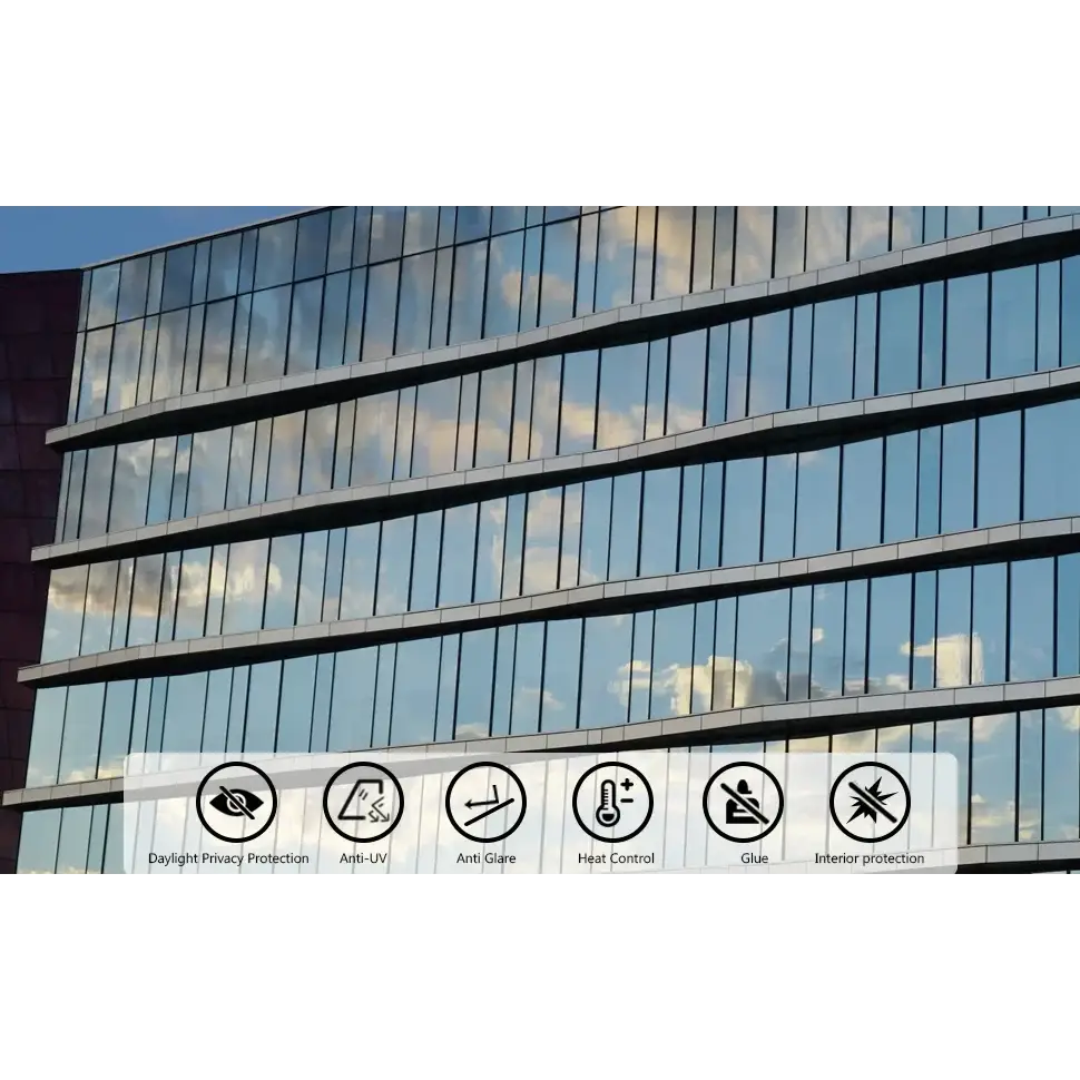 Sun Blocking Anti Look Window Film Explosion-proof Self-adhesive Window Tint For Home Solar Protection Anti UV Glass