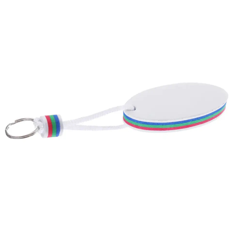 Surfboard Floating Key Ring (White & Orange) - SS