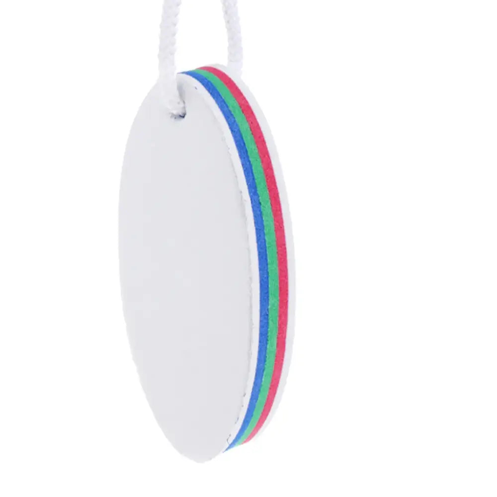 Surfboard Floating Key Ring (White & Orange) - SS