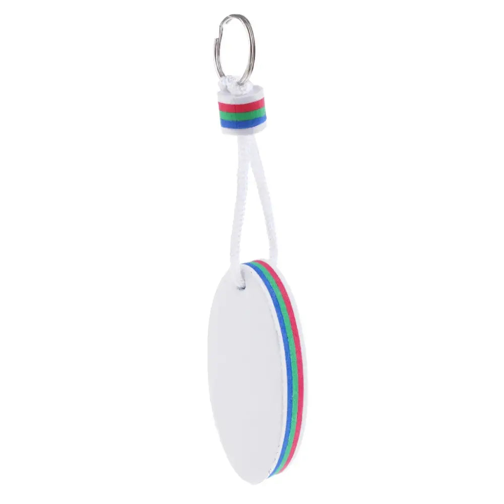 Surfboard Floating Key Ring (White & Orange) - SS